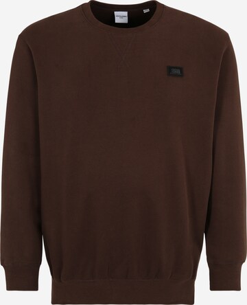 Jack & Jones Plus - Sweatshirt em castanho: frente