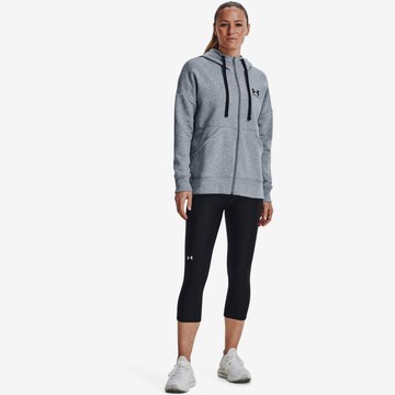 UNDER ARMOUR Athletic Zip-Up Hoodie 'Rival' in Grey