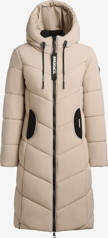 khujo Zimní kabát 'Aribay6' – béžová: přední strana