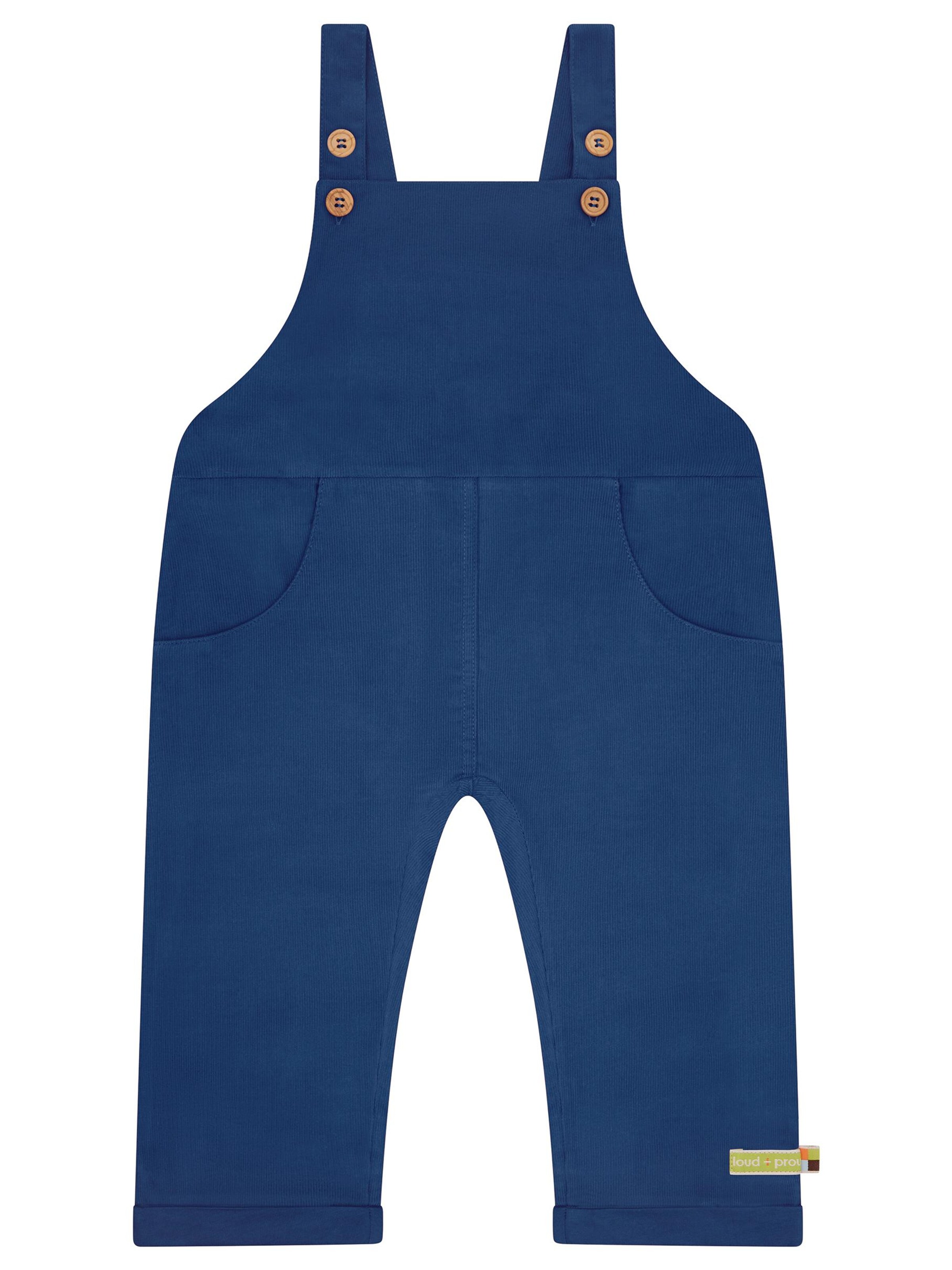loud + proud Regular Overalls in Blue: front