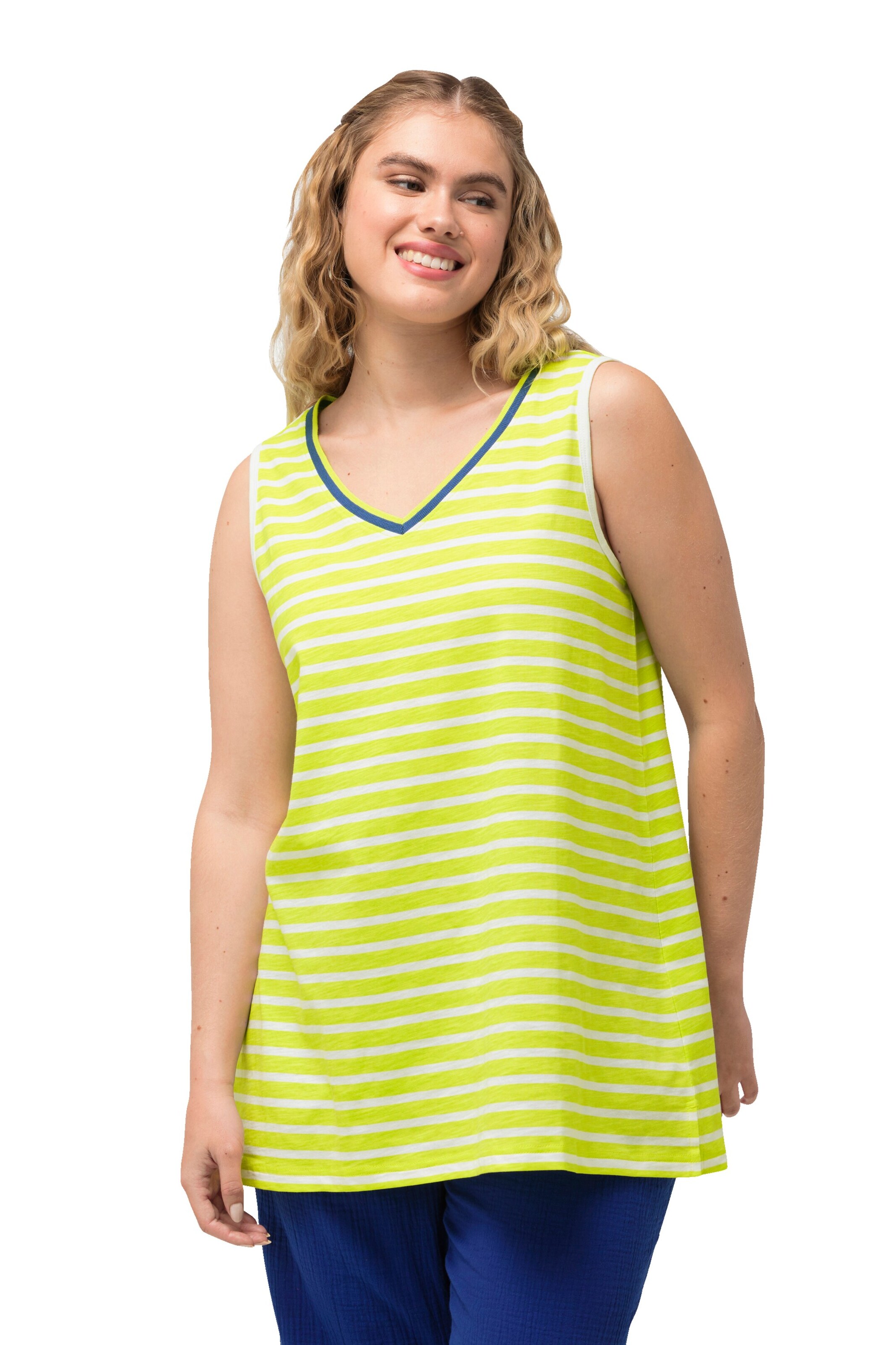 Ulla Popken Sticktop in Grün: Vorderseite