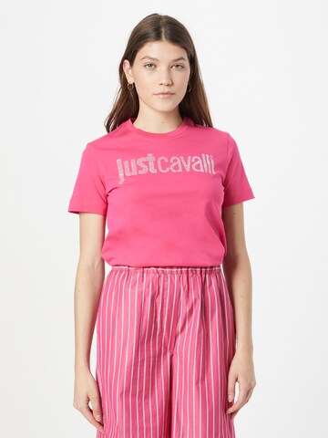 Tricou de la Just Cavalli pe roz: față