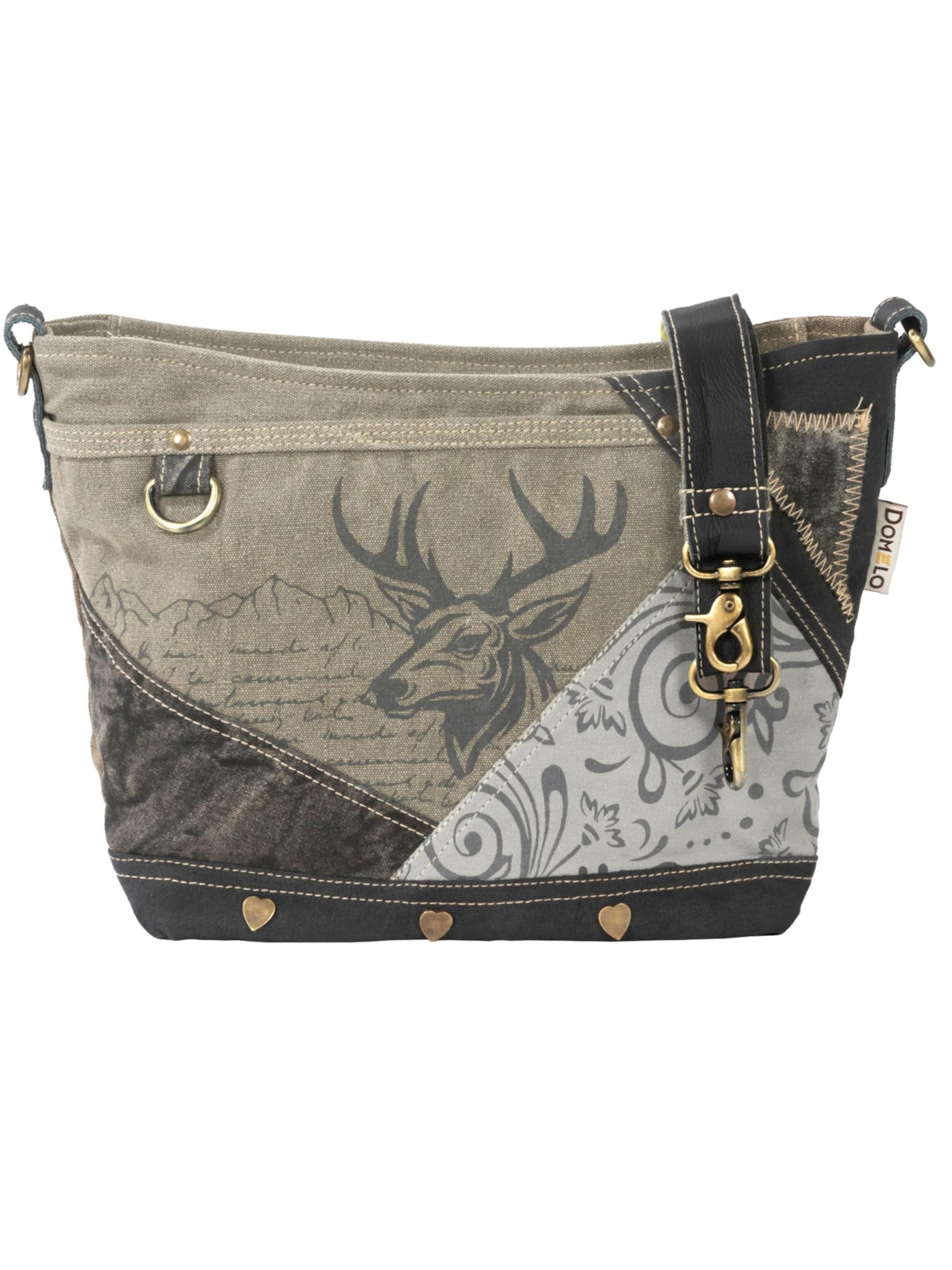 DOMELO Umhängetasche 'Domelo' in Grün: Vorderseite