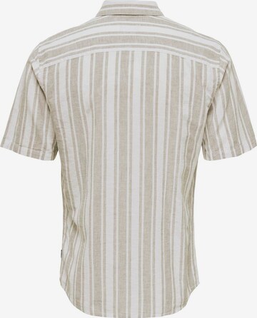 Only & Sons - Ajuste estrecho Camisa 'CAIDEN' en beige