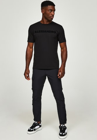 Alessandro Zavetti - Camisa 'Marconi' em preto