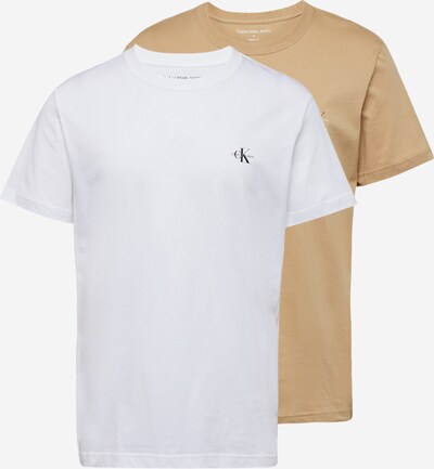 Calvin Klein Jeans T-Shirt en camel / noir / blanc, Vue avec produit