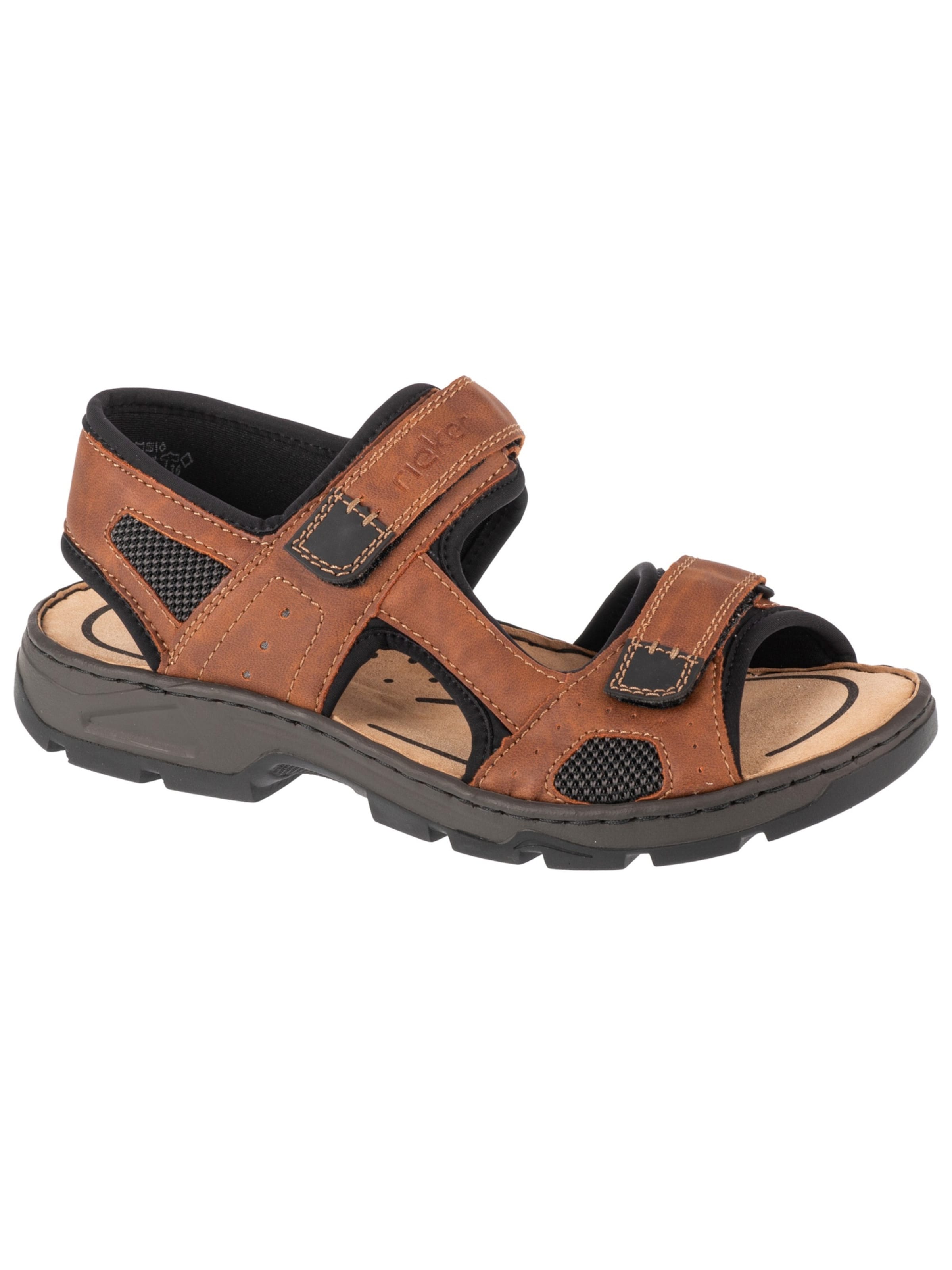 Rieker Hiking Sandals in Brown: front