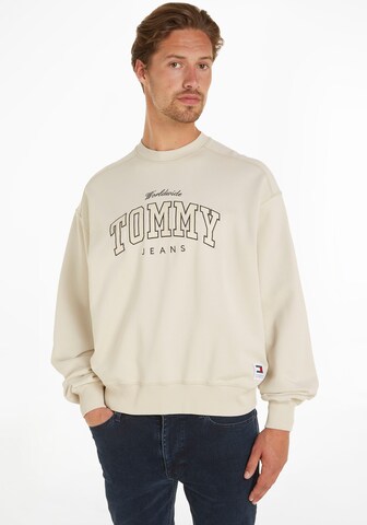 Tommy Jeans Plus Sweatshirt in Beige: predná strana