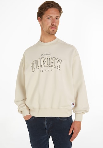 Tommy Jeans Plus Sweatshirt in Beige: front