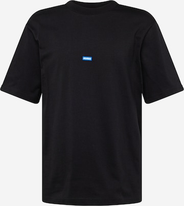 T-Shirt 'Nieros' HUGO Blue en noir : devant