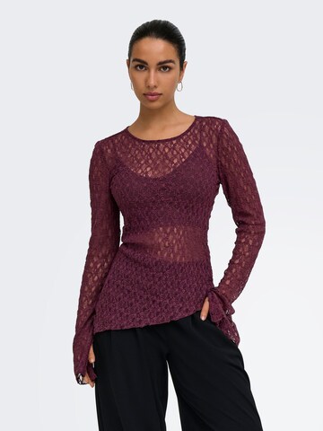 T-shirt 'ONLSyrene' ONLY en rouge : devant