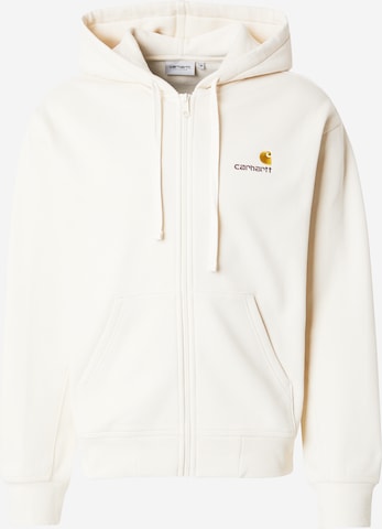 Carhartt WIP Кофта на молнии 'American Script' в Бежевый: спереди