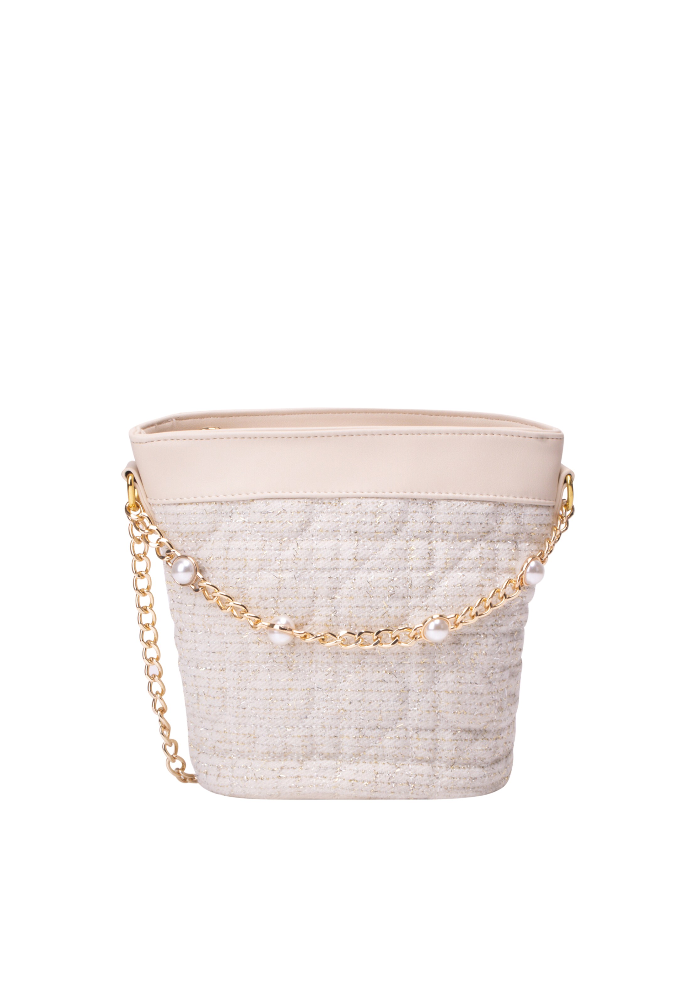 myMo at night Umhängetasche in Beige: Vorderseite