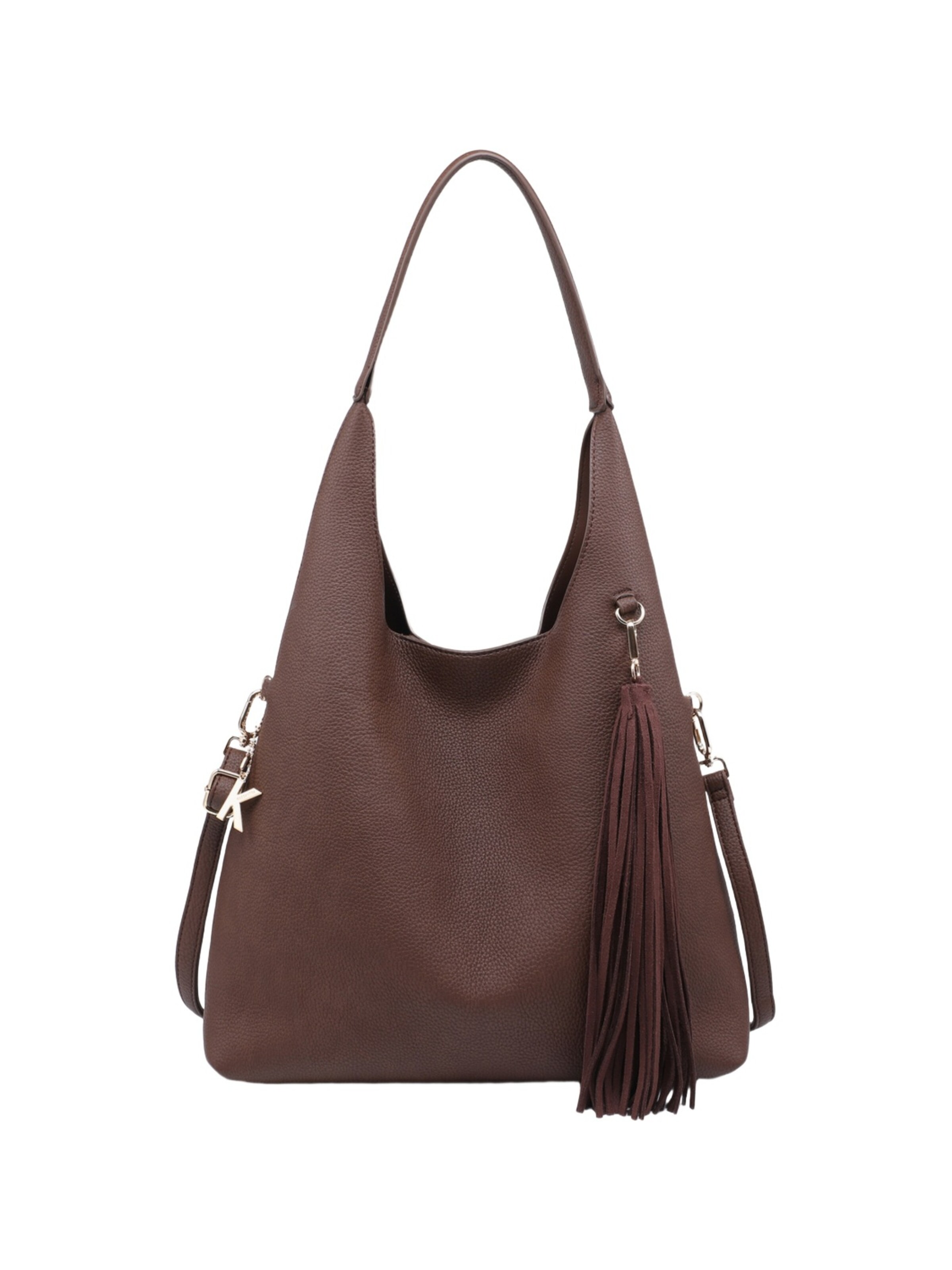 Borsa a mano 'Borsa a mano donna Kassandra Éclaire poliestere chiusura zip' di Kassandra in marrone: frontale