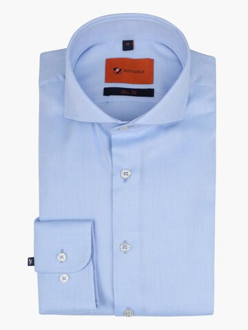 Suitable Slim fit Button Up Shirt in Blue: front