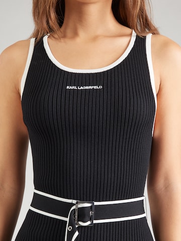 Rochie tricotat de la Karl Lagerfeld pe negru