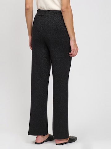 Influencer Wide Leg Hose in Schwarz