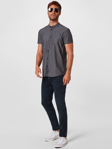 TOM TAILOR DENIM Regular Fit Hemd in Grau