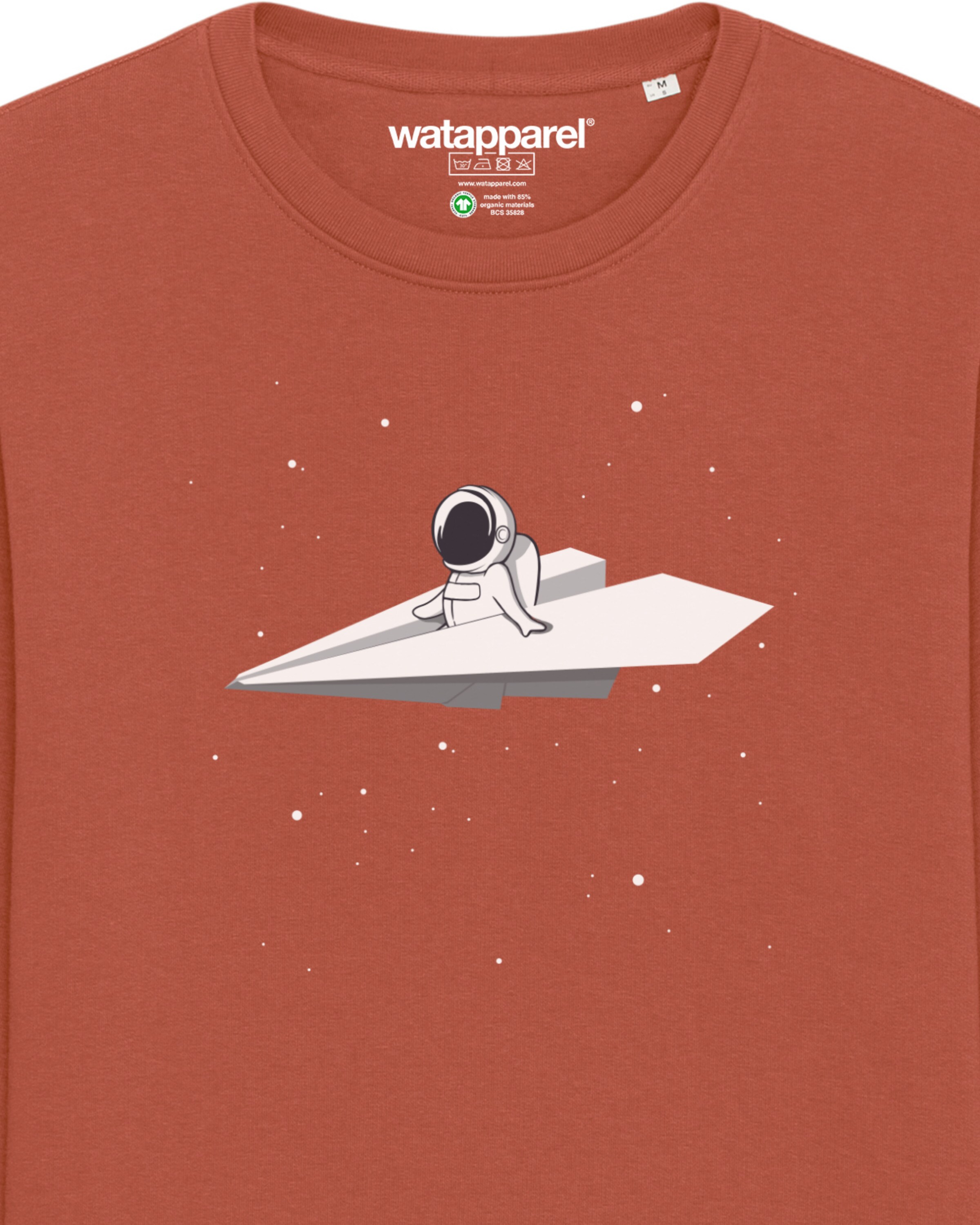 Felpa ' Fly me to the moon ' di Watapparel in marrone