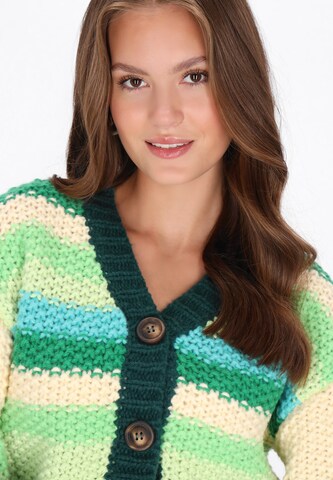 zaļš MYMO Adīta jaka 'Young Fashion'