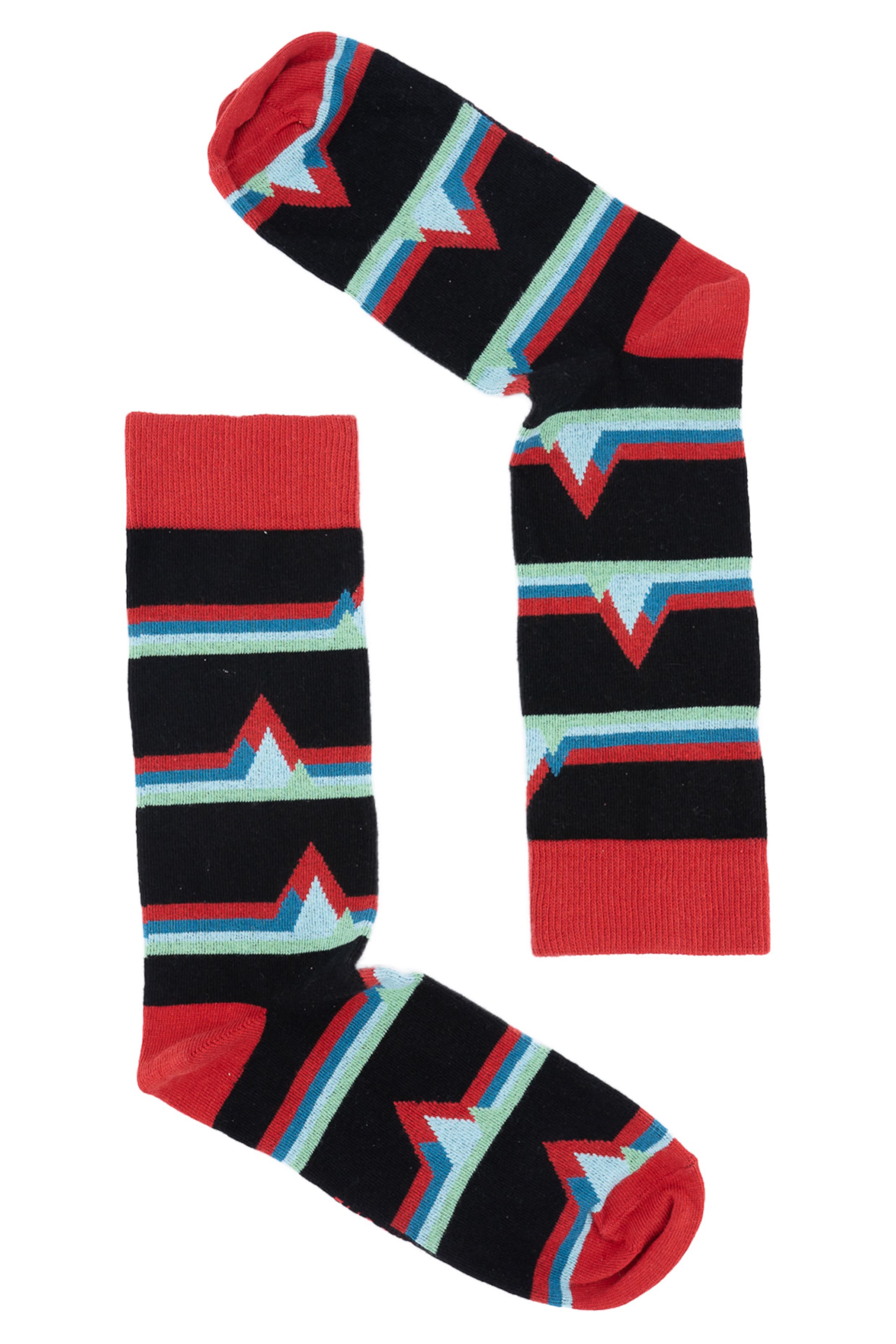 GREENBOMB Sokken 'Abstract Mountain' in Zwart: voorkant