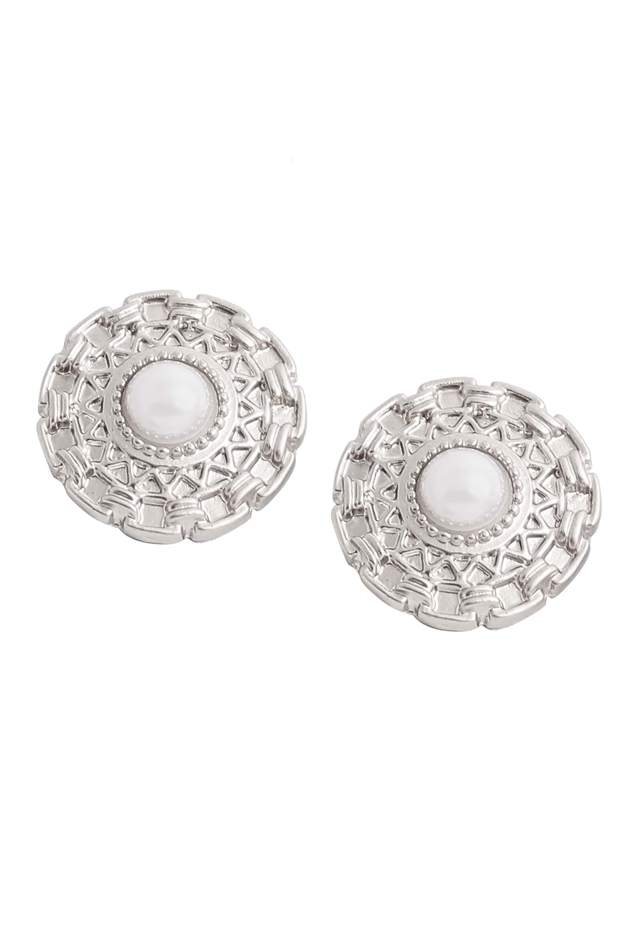 Boucles d'oreilles 'Kath' SOHI en argent : devant
