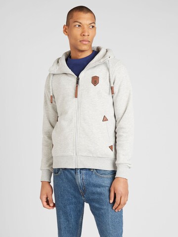 naketano Zip-Up Hoodie in Grey: front