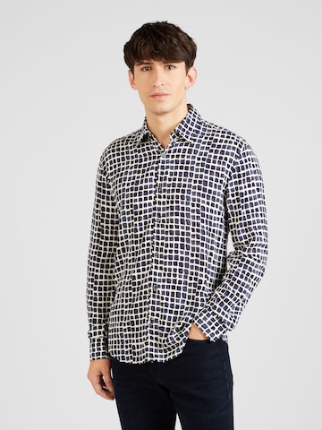 HUGO Red Regular fit Button Up Shirt 'Ermo' in Blue: front