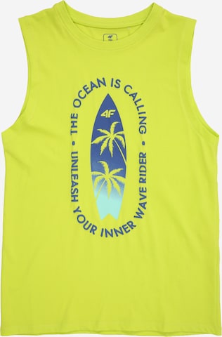 4F Junior Функционална тениска в зелено: отпред