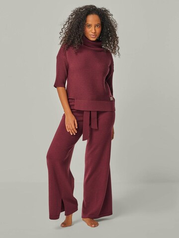 Tenue d'intérieur 'LOUNGEWEAR SET - Pullover Bailey & Pants Bailey' YOU LOOK PERFECT en rouge : devant