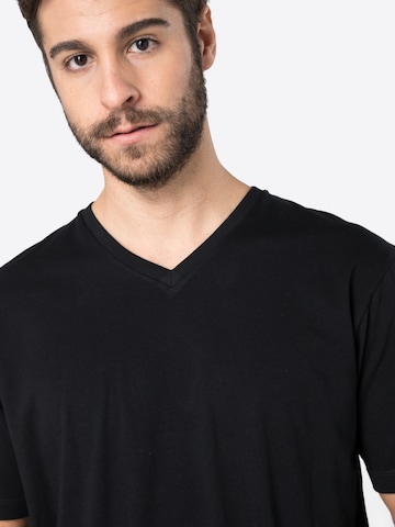OLYMP Regularny krój Koszulka w kolorze czarny
