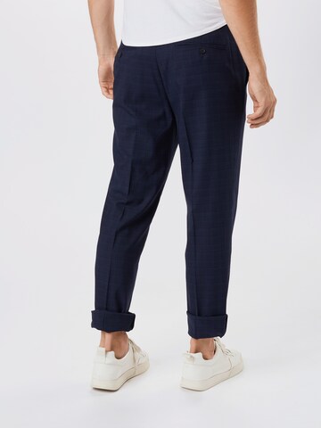 BURTON MENSWEAR LONDON Regular Trousers with creases 'Grindl' in Blue