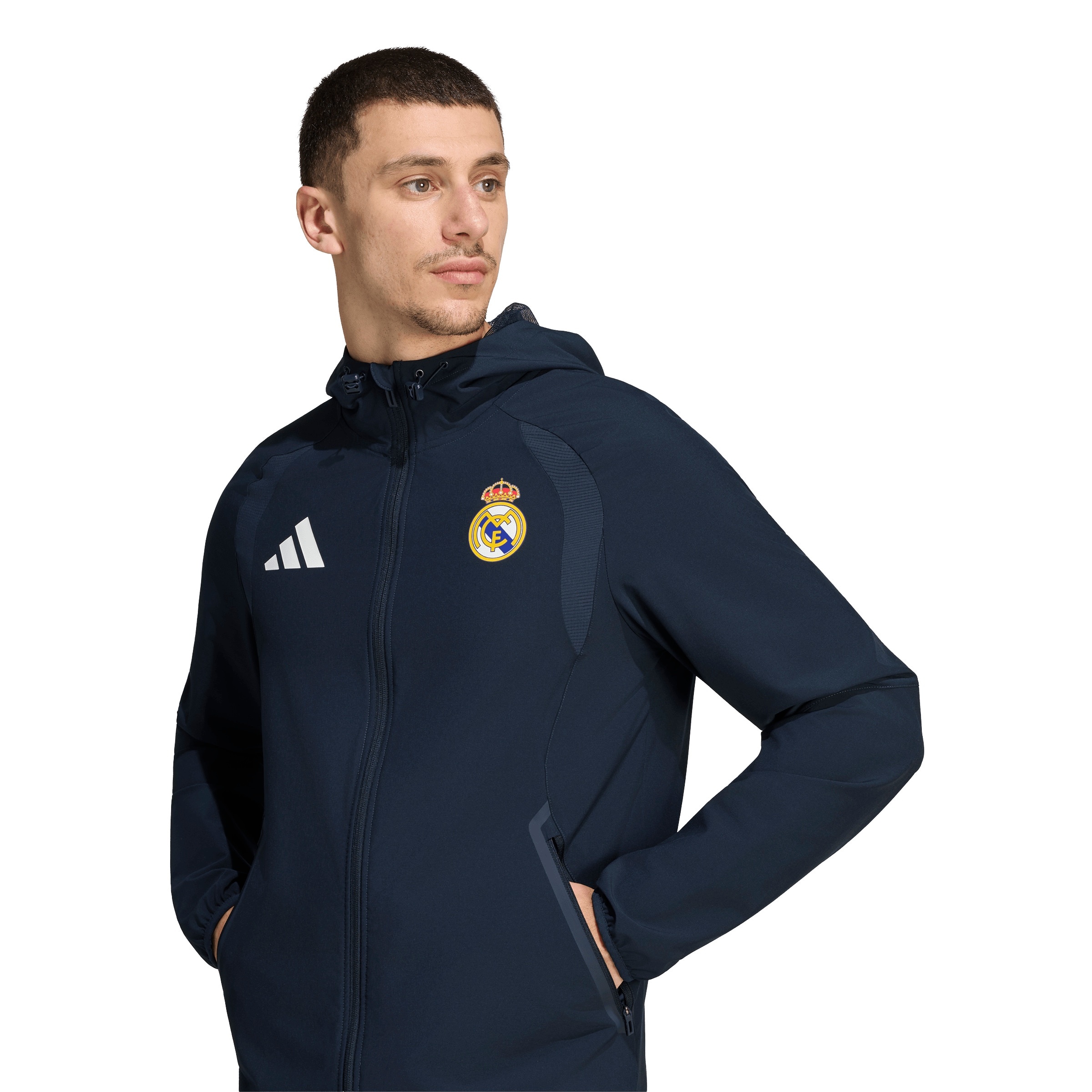 ADIDAS PERFORMANCE Træningsjakke 'Real Madrid Tiro Travel' i blå