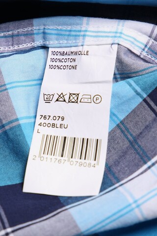 maddison Button Up Shirt in L in Blue