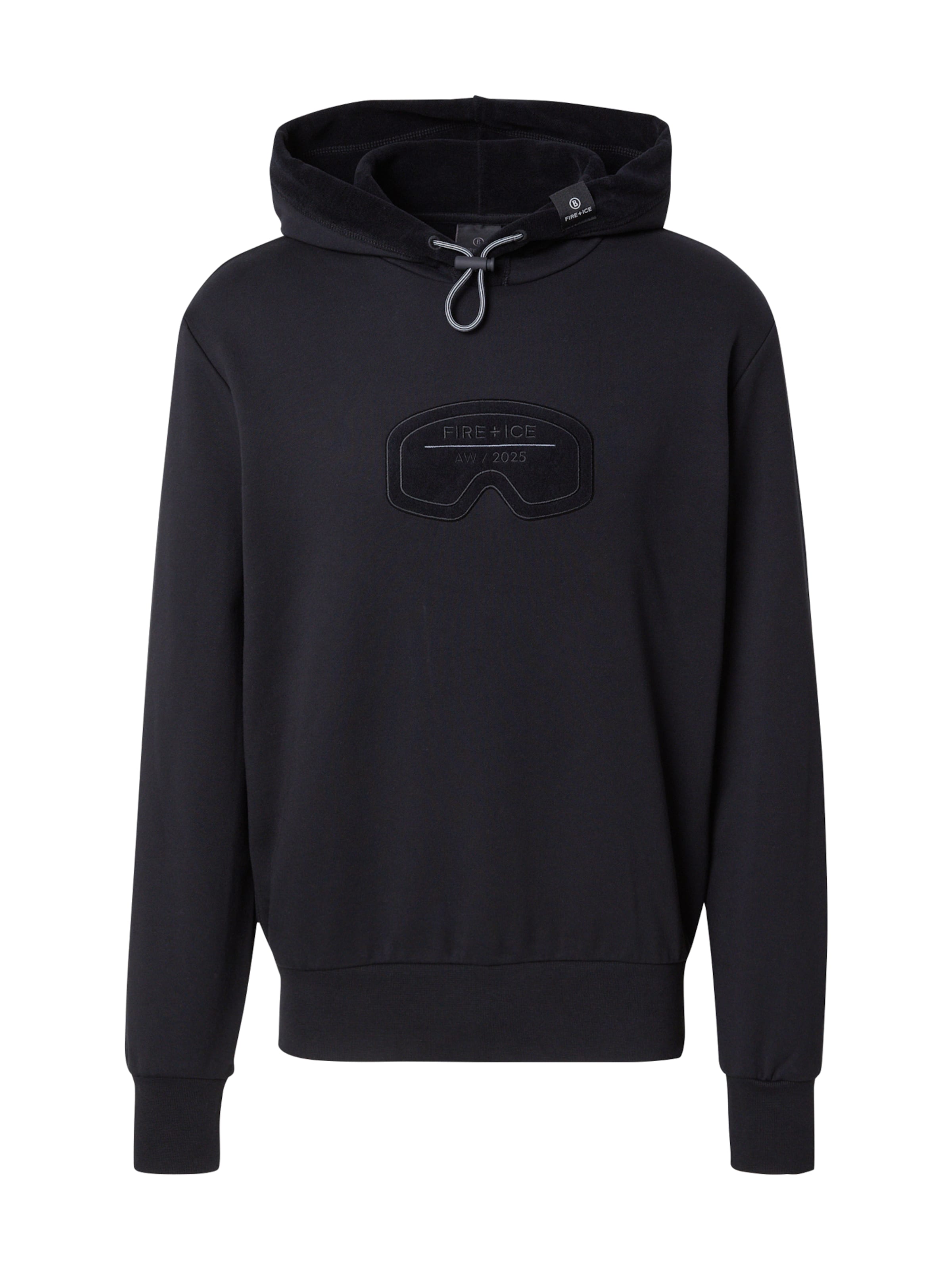 melns Bogner Fire + Ice Sportisks džemperis 'Kristan': no priekšpuses