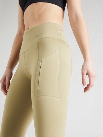 NIKE Skinny Workout Pants in Green