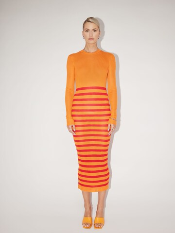 LeGer Premium Úpletové šaty 'Christina' – oranžová