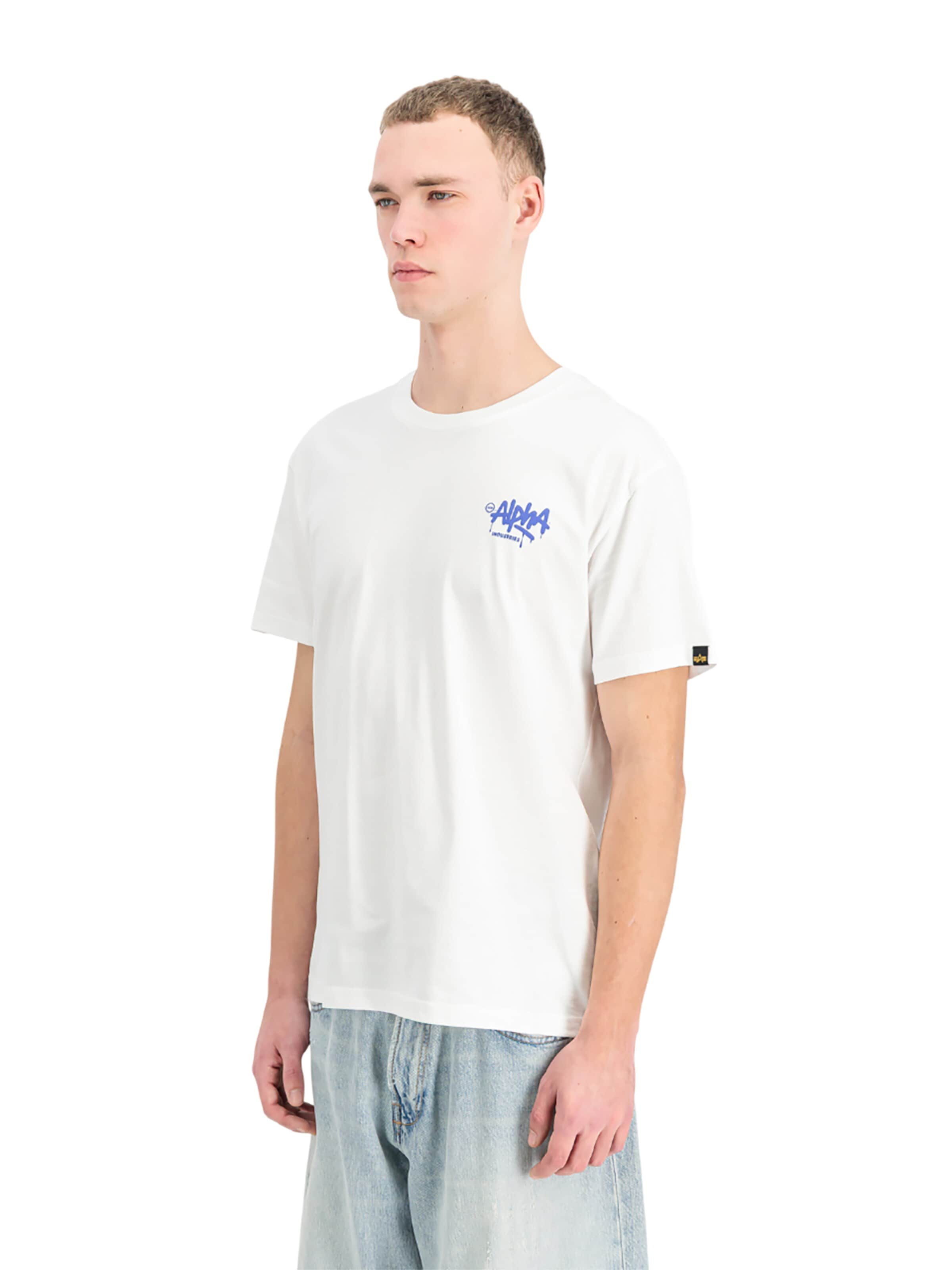 ALPHA INDUSTRIES T-shirt i vit