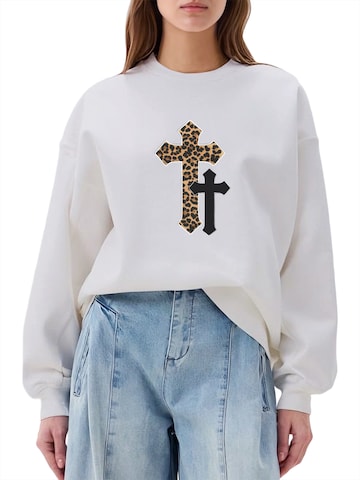 GORHEY - Sudadera en blanco: frente