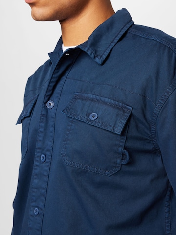 BLEND Comfort fit Button Up Shirt in Blue