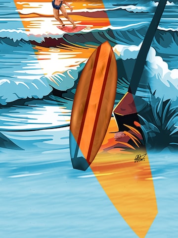 Hawaiihemdshop.de Regularny krój Koszula 'Hawaiihemd "Beach Day"' w kolorze niebieski