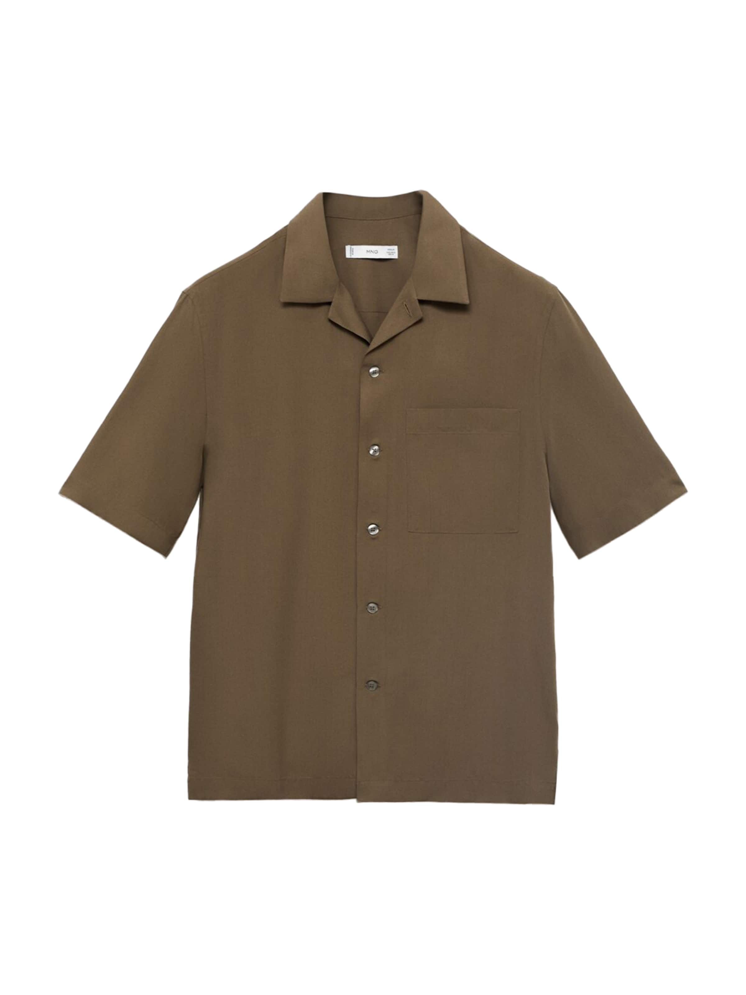 MANGO MAN Regular fit Overhemd 'LUCA' in Bruin: voorkant