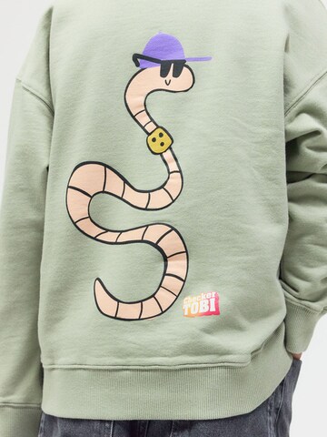 Play Play Pauly Sweatshirt 'CHECKER TOBI' in Green
