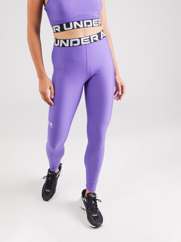 Skinny Pantaloni sportivi 'Authentics' di UNDER ARMOUR in lilla: frontale