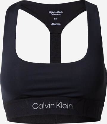 melns Calvin Klein Sport Bezvīļu Krūšturis: no priekšpuses