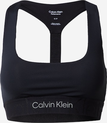 Calvin Klein Sport Bustier BH in Zwart: voorkant