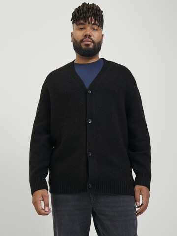 Jack & Jones Plus Cardigan 'Ollie' i sort: forside