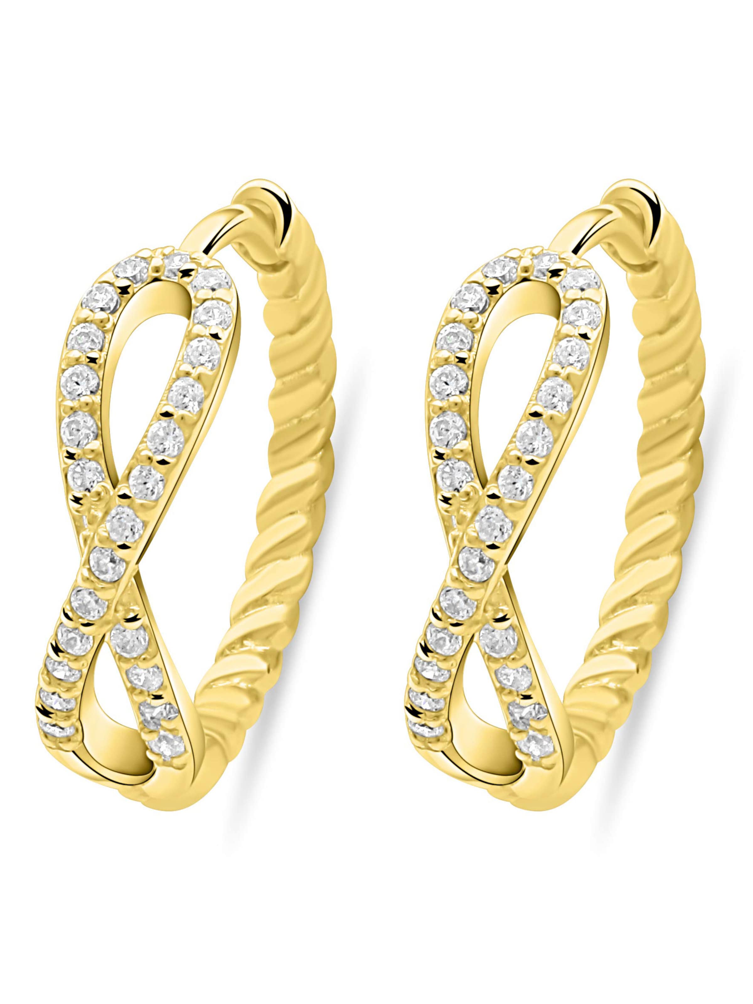 Tony Fein Ohrringe 'Schleife'‌‌‌‌‌‌ in Gold: Vorderseite