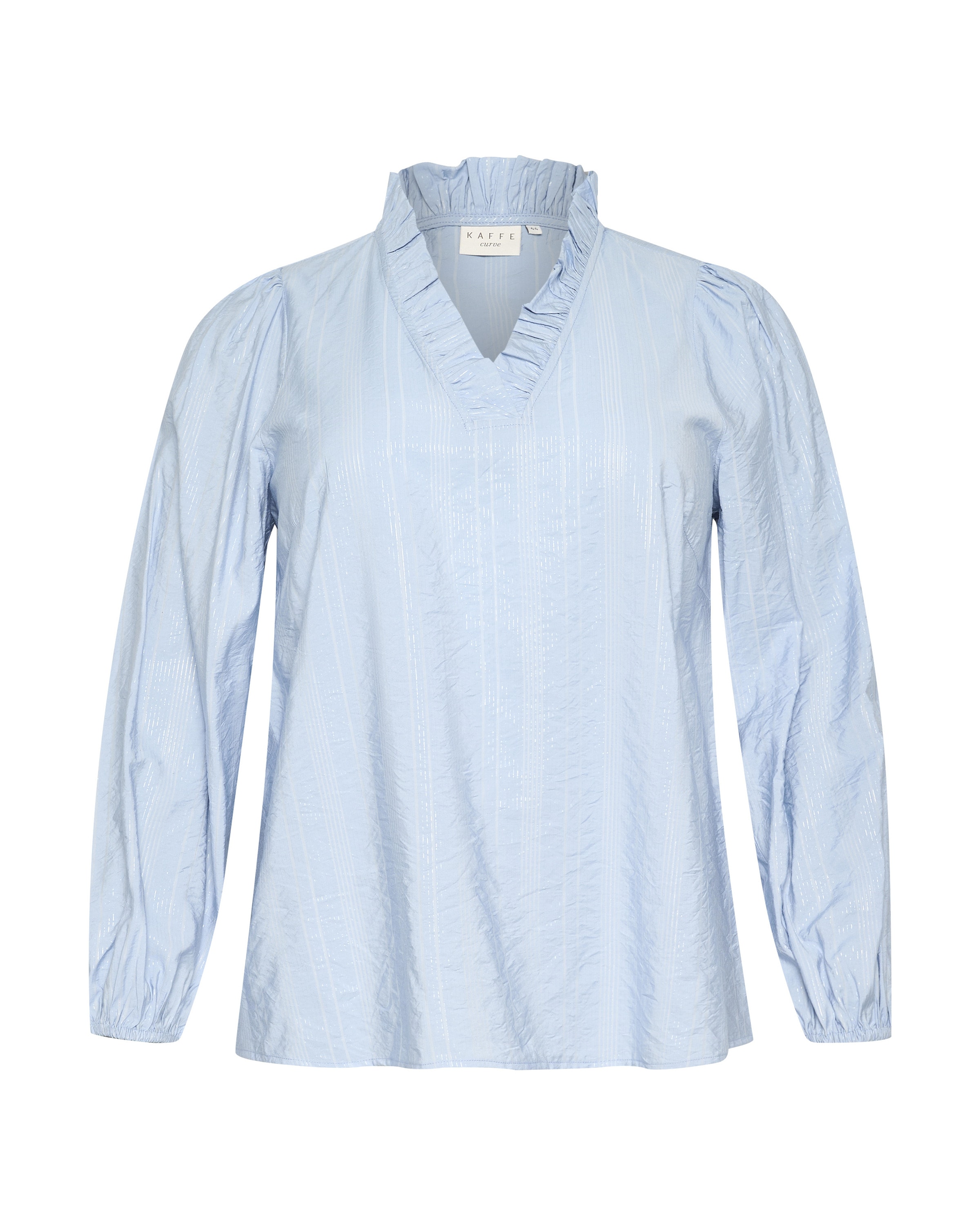 KAFFE CURVE Pluus 'Anni', värv sinine: eest vaates