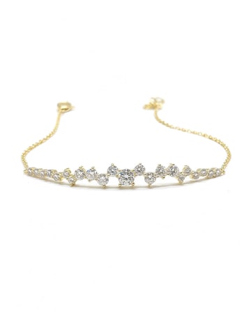 Staufergold Bracelet 'Tennis-Armband „Luxe Five“ 0,5ct' in Gold: front